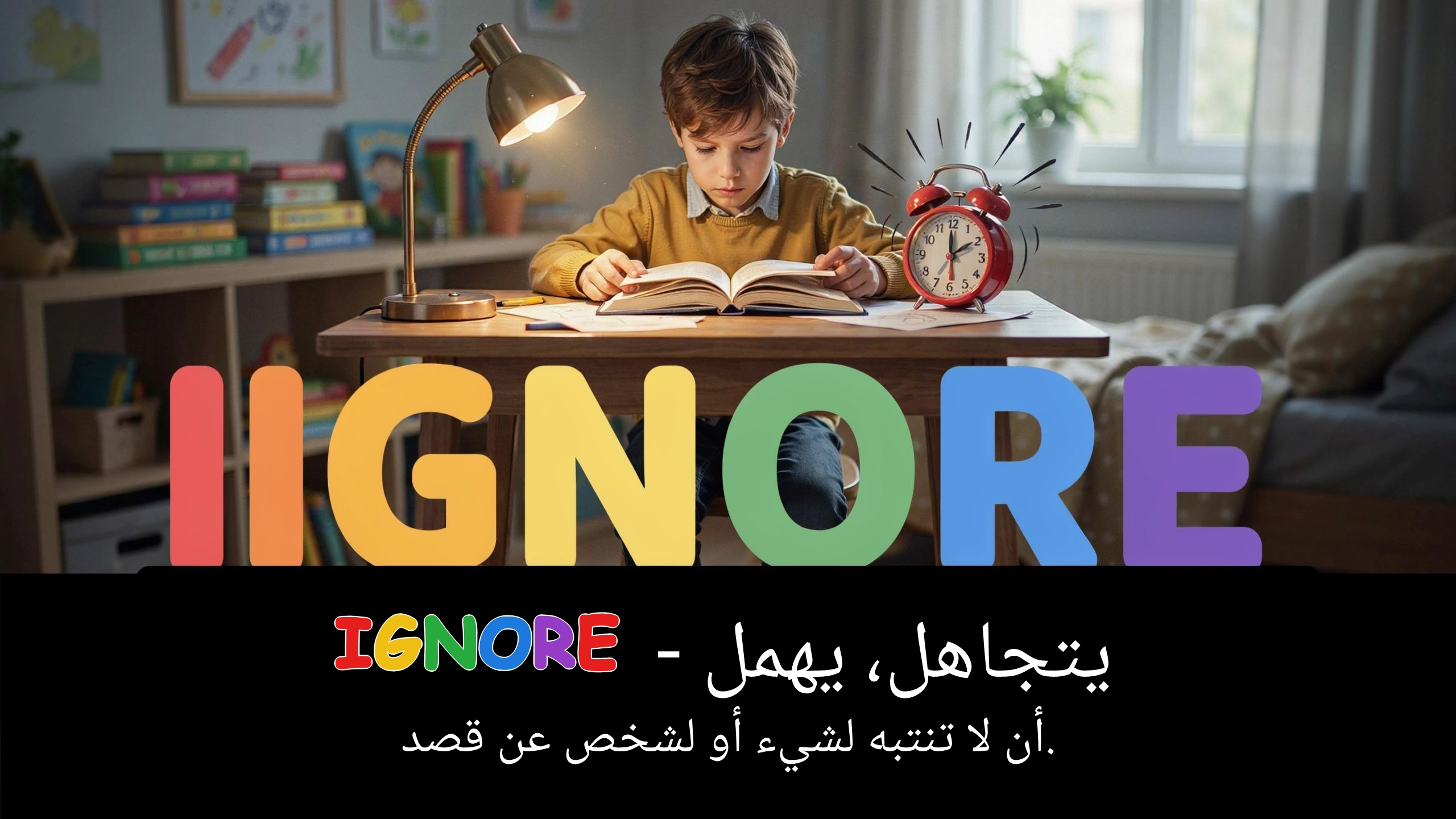 Arabic Illustration for ignore